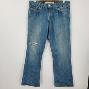 Jake Agave Denimsmith Men's Mid Rise Bootcut Jeans Distressed Size 33x31